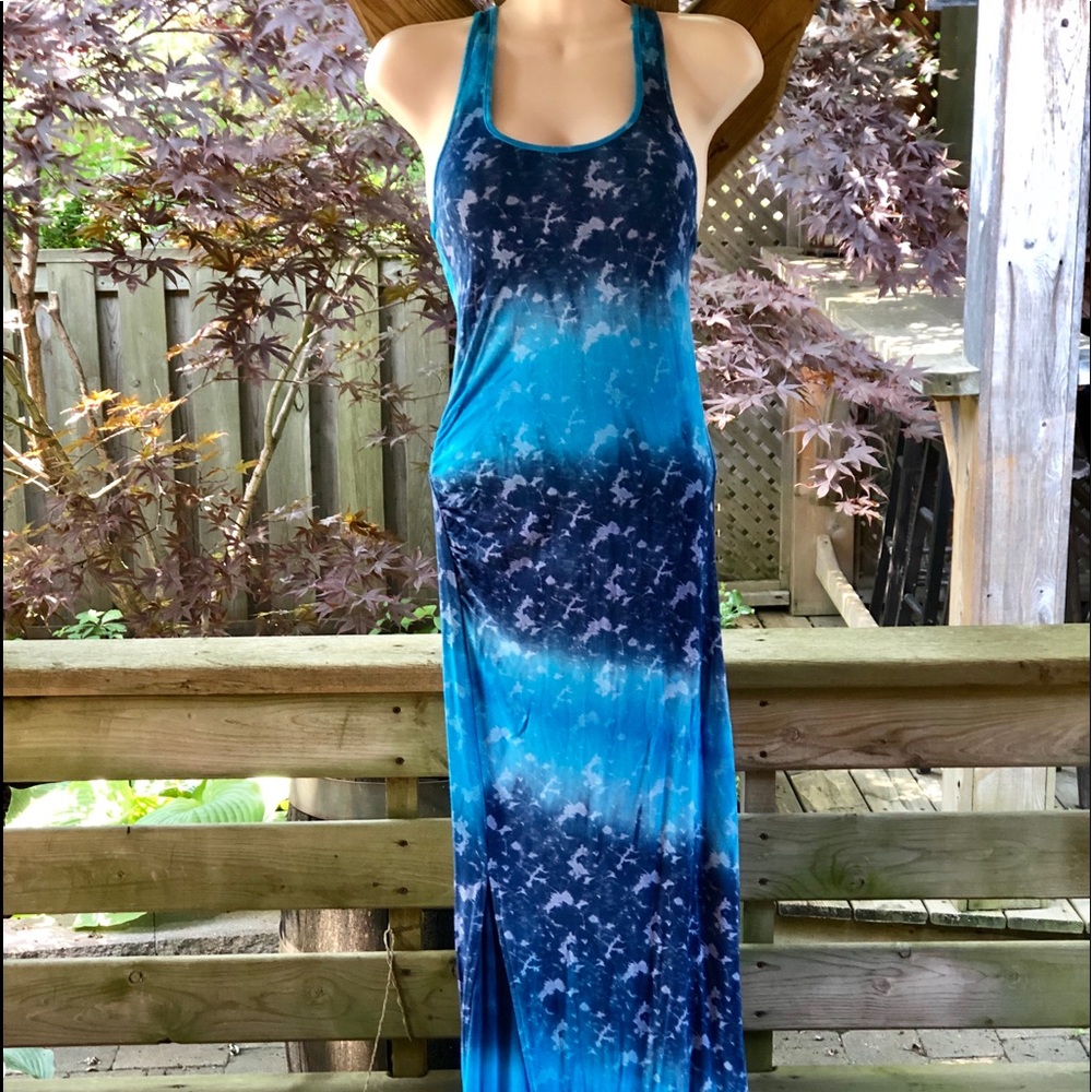 ANM Blue Maxi Dress Racer Back Size Medium